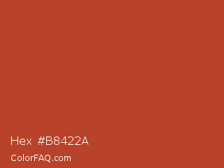 Hex #b8422a Color Image