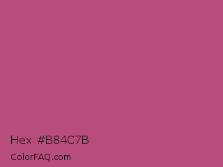 Hex #b84c7b Color Image
