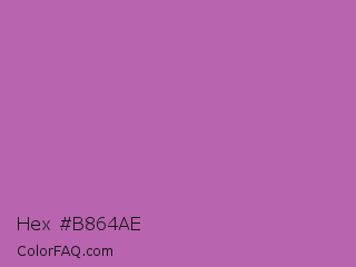 Hex #b864ae Color Image