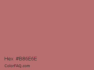 Hex #b86e6e Color Image