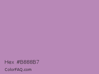 Hex #b888b7 Color Image