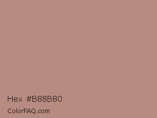 Hex #b88b80 Color Image