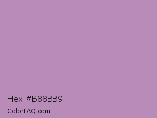 Hex #b88bb9 Color Image