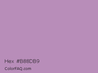 Hex #b88db9 Color Image