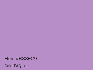 Hex #b88ec9 Color Image