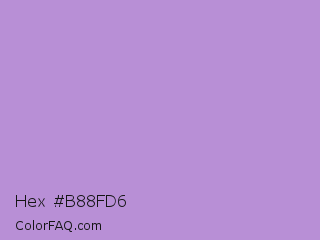 Hex #b88fd6 Color Image