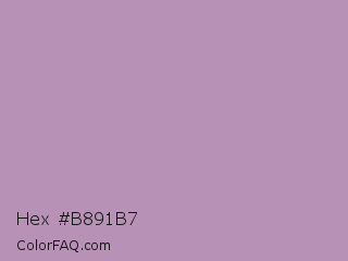 Hex #b891b7 Color Image