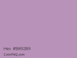 Hex #b892b9 Color Image