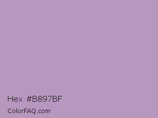Hex #b897bf Color Image