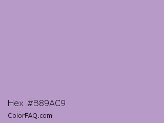 Hex #b89ac9 Color Image