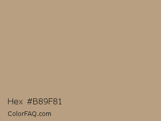 Hex #b89f81 Color Image