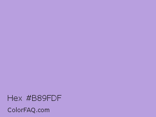Hex #b89fdf Color Image