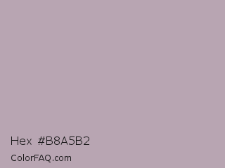 Hex #b8a5b2 Color Image