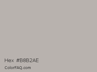 Hex #b8b2ae Color Image