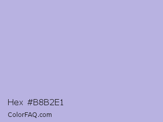 Hex #b8b2e1 Color Image