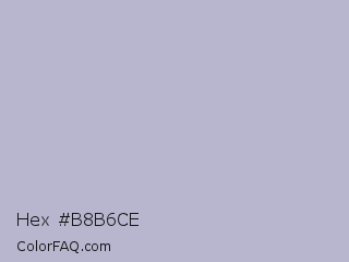 Hex #b8b6ce Color Image