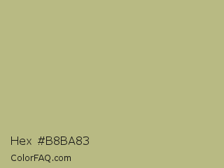 Hex #b8ba83 Color Image