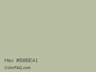 Hex #b8bea1 Color Image