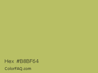 Hex #b8bf64 Color Image