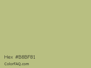 Hex #b8bf81 Color Image