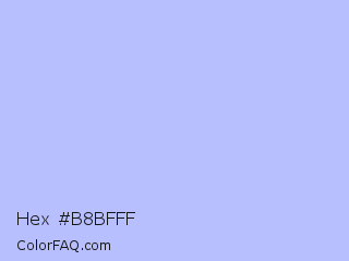 Hex #b8bfff Color Image