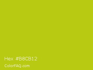 Hex #b8cb12 Color Image