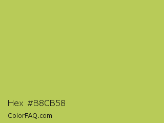 Hex #b8cb58 Color Image