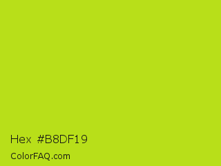 Hex #b8df19 Color Image