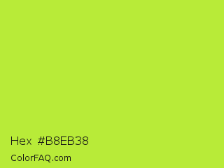 Hex #b8eb38 Color Image