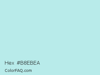 Hex #b8ebea Color Image