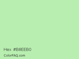 Hex #b8eeb0 Color Image