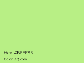 Hex #b8ef85 Color Image