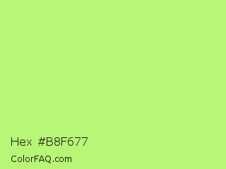 Hex #b8f677 Color Image