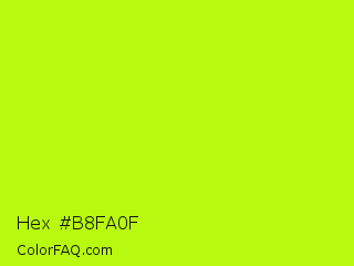 Hex #b8fa0f Color Image