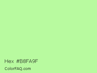 Hex #b8fa9f Color Image
