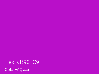 Hex #b90fc9 Color Image