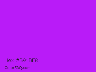 Hex #b91bf8 Color Image