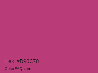 Hex #b93c78 Color Image
