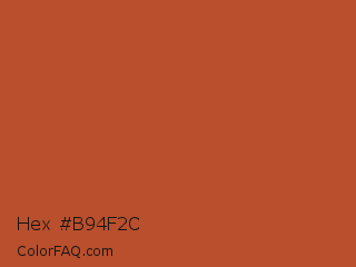 Hex #b94f2c Color Image