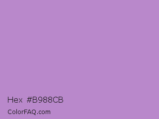 Hex #b988cb Color Image