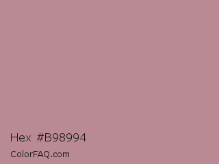 Hex #b98994 Color Image