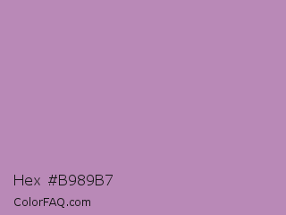 Hex #b989b7 Color Image