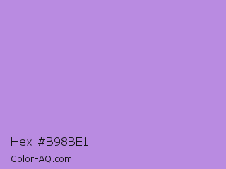 Hex #b98be1 Color Image