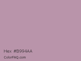 Hex #b994aa Color Image