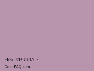 Hex #b994ad Color Image