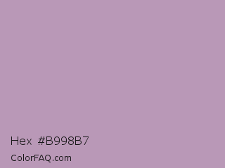 Hex #b998b7 Color Image