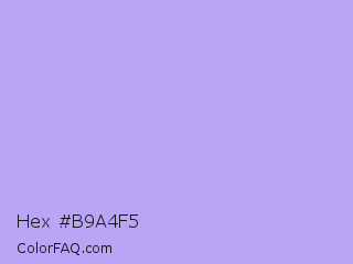 Hex #b9a4f5 Color Image