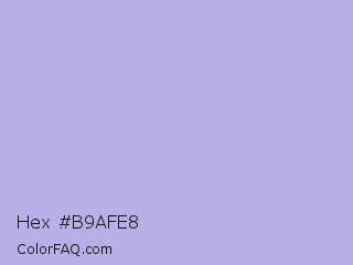 Hex #b9afe8 Color Image