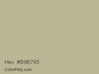 Hex #b9b795 Color Image