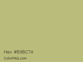 Hex #b9bc7a Color Image